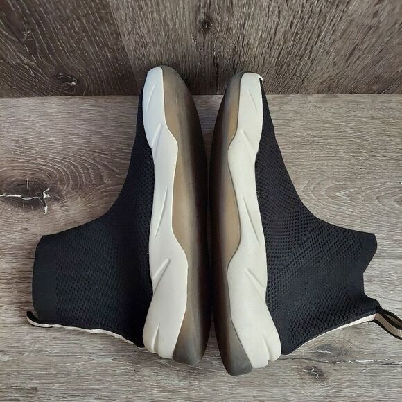 ZARA WOMAN Black White Sneakers Sock Style size 7.5-8 - Picture 7 of 10